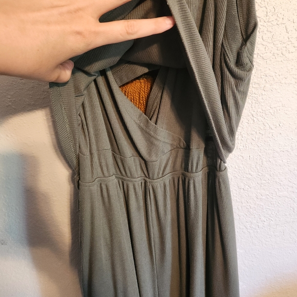 Latched Mama Olive Sleeveless Jumpsuit - Picture 2 of 4
